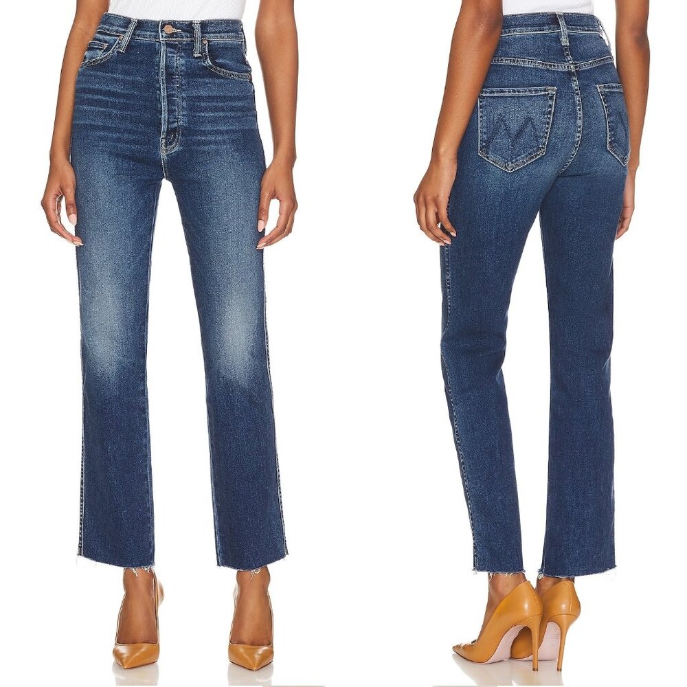 MOTHER Denim Tippy Top Frisky Flood Fray, "Need for Speed", Sz 27